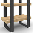 ID MARKET - Etagère 4 niveaux PHOENIX bois et noir - vignette
