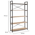 ID MARKET - Etagère XL 5 niveaux DETROIT design industriel 170 cm - vignette