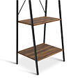 ID MARKET - Etagère échelle 4 niveaux HAWKINS bois foncé design industriel 170 cm - vignette