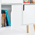 ID MARKET - Meuble de rangement cube enfant EMMIE avec 6 cases en bois blanc - vignette