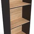 ID MARKET - Etagère bibliothèque CARLA 5 niveaux noir et effet bois 190 cm - vignette