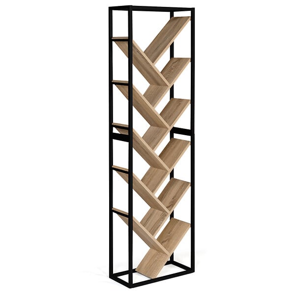 ID MARKET - Etagère bibliothèque en forme d'arbre 10 niveaux DETROIT design industriel 170 cm - large