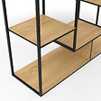 ID MARKET - Etagère bibliothèque DETROIT avec 11 compartiments design industriel 143 cm - vignette