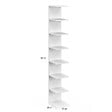 ID MARKET - Etagère murale suspendue double position CHIARA 8 étagères blanc 190 cm - vignette