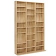 ID MARKET - Bibliothèque étagère CD CEYLIA 30 cases avec étagères modulables effet bois - vignette