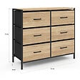 ID MARKET - Commode 6 tiroirs en tissu UTAH 80 cm meuble de rangement design industriel - vignette