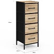 ID MARKET - Meuble d'appoint 4 tiroirs UTAH 30x30x80 cm chiffonnier pour entrée salle de bain design industriel - vignette