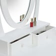 ID MARKET - Coiffeuse BETTY avec miroir et tabouret - vignette