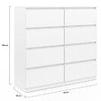 ID MARKET - Commode 8 tiroirs TOMI 110 cm bois blanc - vignette