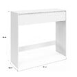 ID MARKET - Console 1 tiroir TOMI bois blanc - vignette