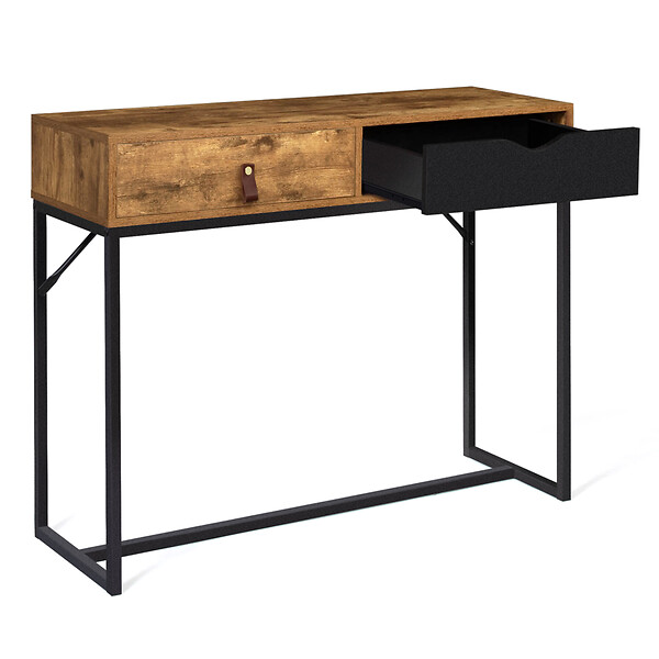 ID MARKET - Console 2 tiroirs CHICAGO design industriel - large