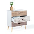 ID MARKET - Commode 3 tiroirs BAHIA 75 cm scandinave - vignette