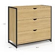 ID MARKET - Commode 3 tiroirs DETROIT 80 cm design industriel - vignette