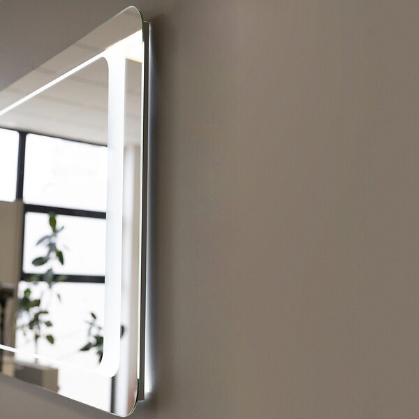 KIAMAMI VALENTINA - Miroir Avec Sablage Frontal Rétro-Éclairé Avec Led 90X60 Cm - large