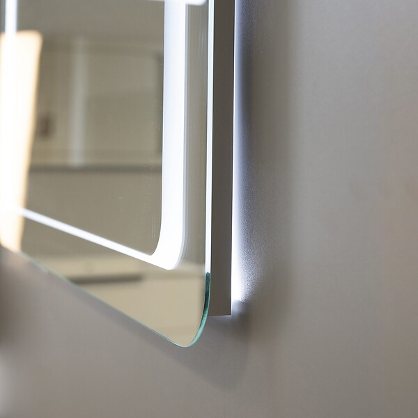 KIAMAMI VALENTINA - Miroir Avec Sablage Frontal Rétro-Éclairé Avec Led 90X60 Cm - large