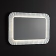 KIAMAMI VALENTINA - Miroir Avec Cadre En Verre Moulé Ondulé Blanc Et Éclairage À Led 94X68 - vignette