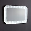 KIAMAMI VALENTINA - Miroir Avec Cadre En Verre Moulé Ondulé Blanc Et Éclairage À Led 94X68 - vignette