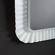 KIAMAMI VALENTINA - Miroir Avec Cadre En Verre Moulé Ondulé Blanc Et Éclairage À Led 94X68 - vignette