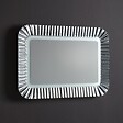 KIAMAMI VALENTINA - Miroir Avec Cadre En Verre Argenté, Lumière Led, Réversible 94X68 - vignette