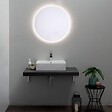 KIAMAMI VALENTINA - Miroir Rond Pour Salle De Bain Avec Diamètre Cm 70 Retroéclairé À Led Moderne - vignette