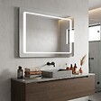 KIAMAMI VALENTINA - Miroir 100X70 De Salle De Bain Rétroéclairé Avec Led Réversible - vignette
