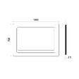 KIAMAMI VALENTINA - Miroir 100X70 De Salle De Bain Rétroéclairé Avec Led Réversible - vignette