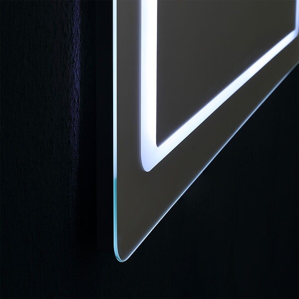 KIAMAMI VALENTINA - Miroir 100X70 De Salle De Bain Rétroéclairé Avec Led Réversible - large