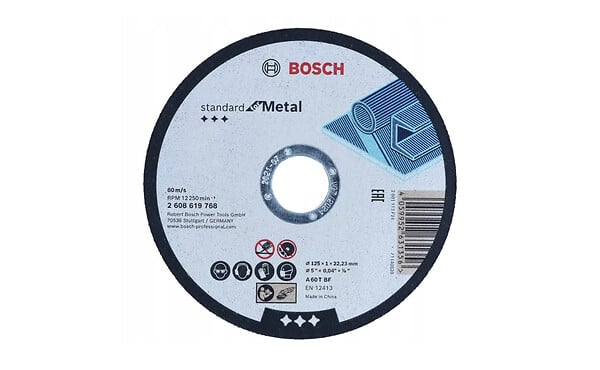 BOSCH - Disque à tronçonner droit standard pour métal - 125 x 1 x 22,23 mm - Seau de 100 pièces -  - 2608626116 - large