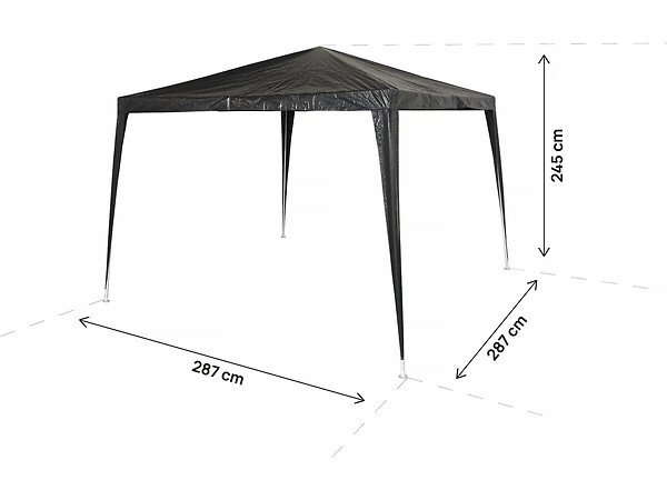 HABITAT ET JARDIN - Tonnelle de jardin "Natacha 3" - 3 x 3 m - Gris - large