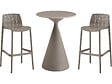 HABITAT ET JARDIN - Table et chaises hautes de bistrot empilables "Vaena" - 2 places - Taupe - vignette