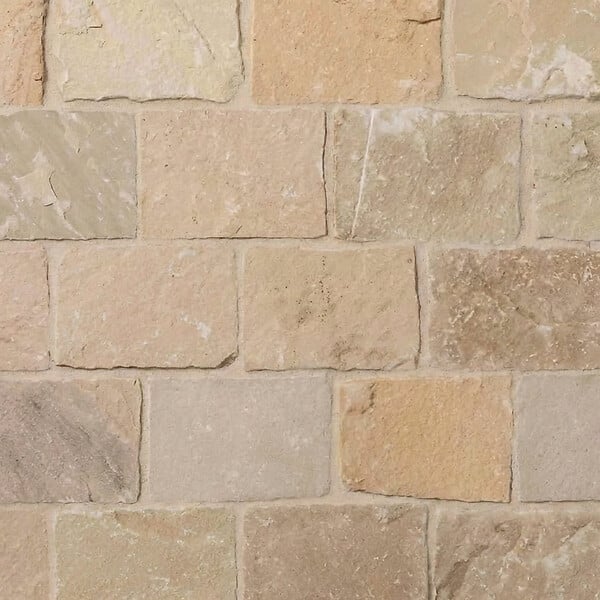 RO'MA NATURE - Pavé Grès Kandla Beige 20x14x5-7 cm (vendu au m² - 30 pavés/m²) - large