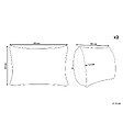 BELIANI - Lot de 2 coussins décoratifs CASSIOPE Coton 30 x 50 cm Blanc Motif géométrique - vignette