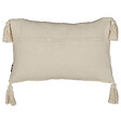 BELIANI - Lot de 2 coussins décoratifs CASSIOPE Coton 30 x 50 cm Blanc Motif géométrique - vignette