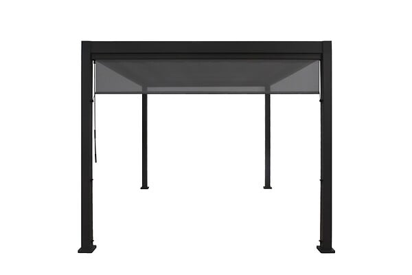 Store 3m à enroulement manuel pour pergola - coloris gris anthracite - large