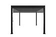 Store 3m à enroulement manuel pour pergola - coloris gris anthracite - vignette