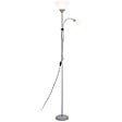 GEFOM - Lampadaire avec liseuse - Argent - 1,80m - vignette