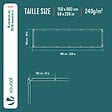VOUNOT - Bâche de Protection en Polyéthylène resistant et impermeable 240g/m² blanche 1.5x6m - vignette