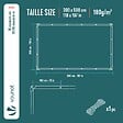 VOUNOT - Bâche de Protection en Polyéthylène resistant et impermeable 180g/m² blanche 3x5m - vignette