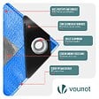 VOUNOT - Bâche de Protection en Polyéthylène resistant et impermeable 180g/m² bleu 4x6m - vignette
