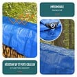 VOUNOT - Bâche de Protection en Polyéthylène resistant et impermeable 180g/m² bleu 6x8m - vignette