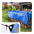 VOUNOT - Bâche de Protection en Polyéthylène resistant et impermeable 240g/m² bleu 3x4m - vignette
