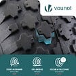 VOUNOT - Lot de 4 Roue gonflable robuste 4.80/4.00-8 pour chariot brouette alesage 20mm 400x85mm rouge - vignette