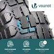 VOUNOT - Lot de 4 Roue gonflable robuste 3.5-4 pour chariot brouette alesage 16mm 260x85mm metal - vignette