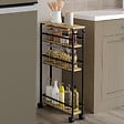 ID MARKET - Desserte de cuisine gain de place DETROIT 4 niveaux sur roulettes design industriel - vignette