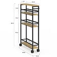 ID MARKET - Desserte de cuisine gain de place DETROIT 4 niveaux sur roulettes design industriel - vignette
