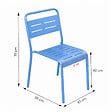 CONCEPT USINE - Ensemble table de jardin carrée et 4 chaises bleu BERGAME - vignette