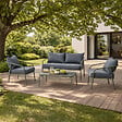 CONCEPT USINE - Salon de jardin 4 places kaki BERGAME - vignette
