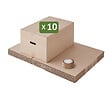 PACK AND MOVE - Pack and Move - Lot 10 cartons déménagement seconde main - 57 x 39 x 34 cm - Cartons réemployés - Seconde vie - 1 adhésif offert - vignette