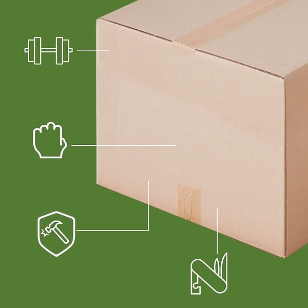 PACK AND MOVE - Pack and Move - Lot 10 cartons déménagement seconde main - 57 x 39 x 34 cm - Cartons réemployés - Seconde vie - 1 adhésif offert - large
