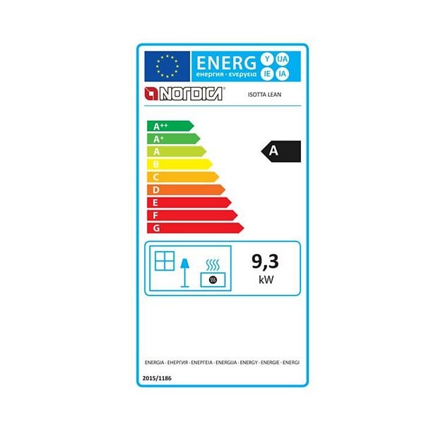 NORDICA - Poêle à Bois En Fonte émaillée 9.3kw - ISOTTALEAN - large
